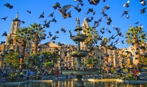 The main square of Arequipa, Peru