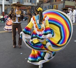 traditional folkloric dancers during the Arequipa Anniversary Celebrations